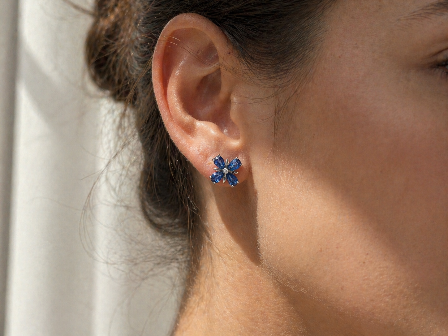 Blue Saphir Ohrringe